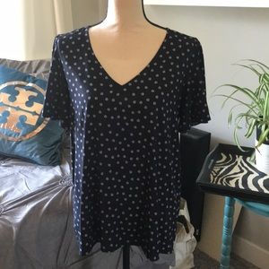 Ann Taylor Flutter Sleeve Blouse